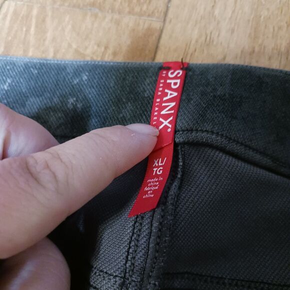 Spanx Jean-ish Ankle Leggings Womens X- Large Gray Marble Stretch Pants Slimming - Picture 8 of 8